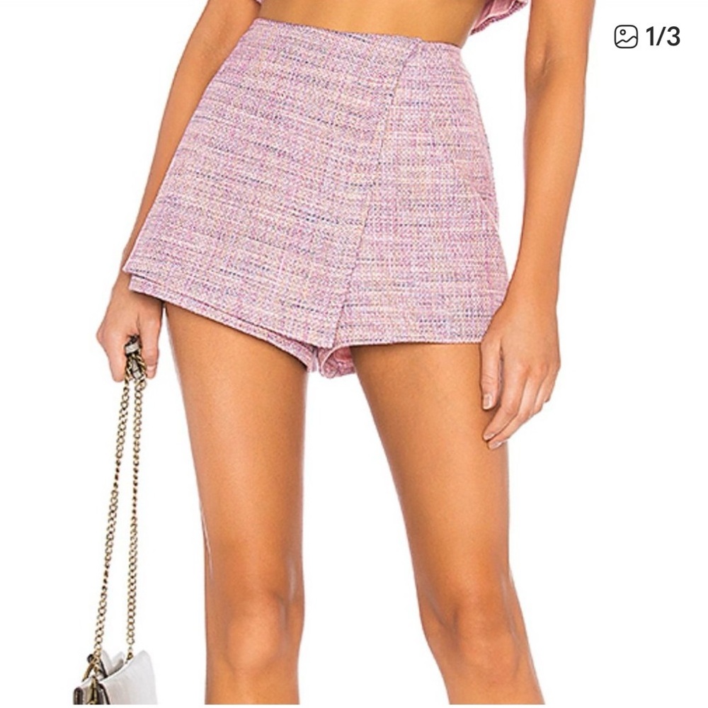 Lovers + Friends Multicolor Tweed Skorts
